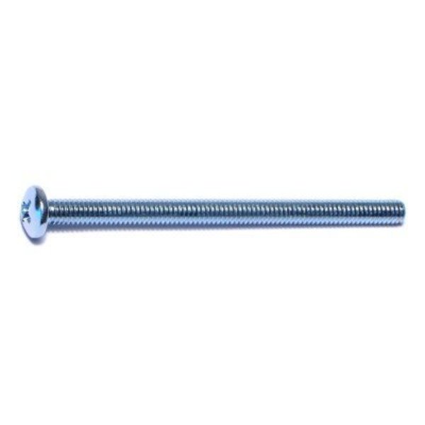 Midwest Fastener #8-32 x 2-1/2 in Phillips Pan Machine Screw, Zinc Plated Steel, 100 PK 07333